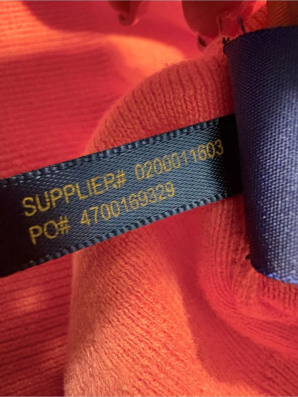 Men’s Polo Ralph Lauren Orange V-Neck Pima Cotton Sweater with Green Pony L